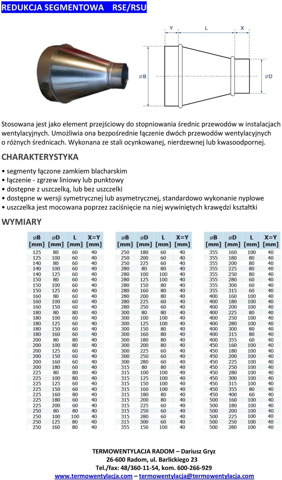 Wykonana ze stali ocynkowanej, nierdzewnej lub kwasoodpornej.