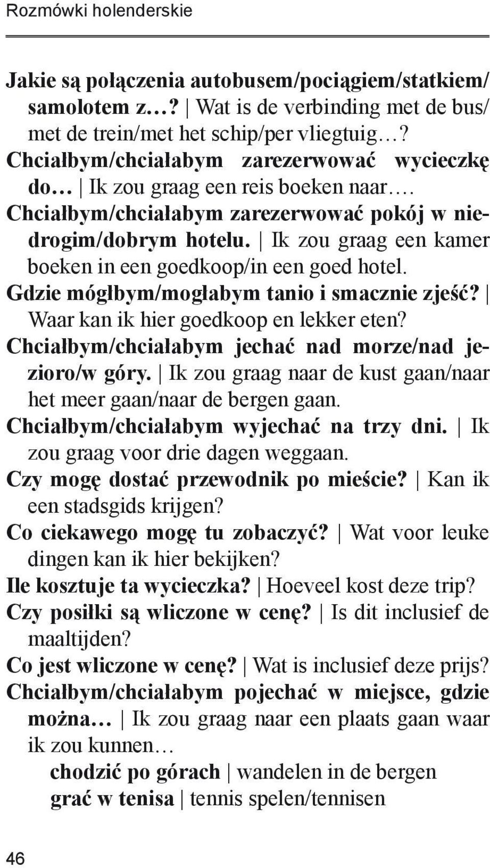 Ik zou graag een kamer boeken in een goedkoop/in een goed hotel. Gdzie mógłbym/mogłabym tanio i smacznie zjeść? Waar kan ik hier goedkoop en lekker eten?