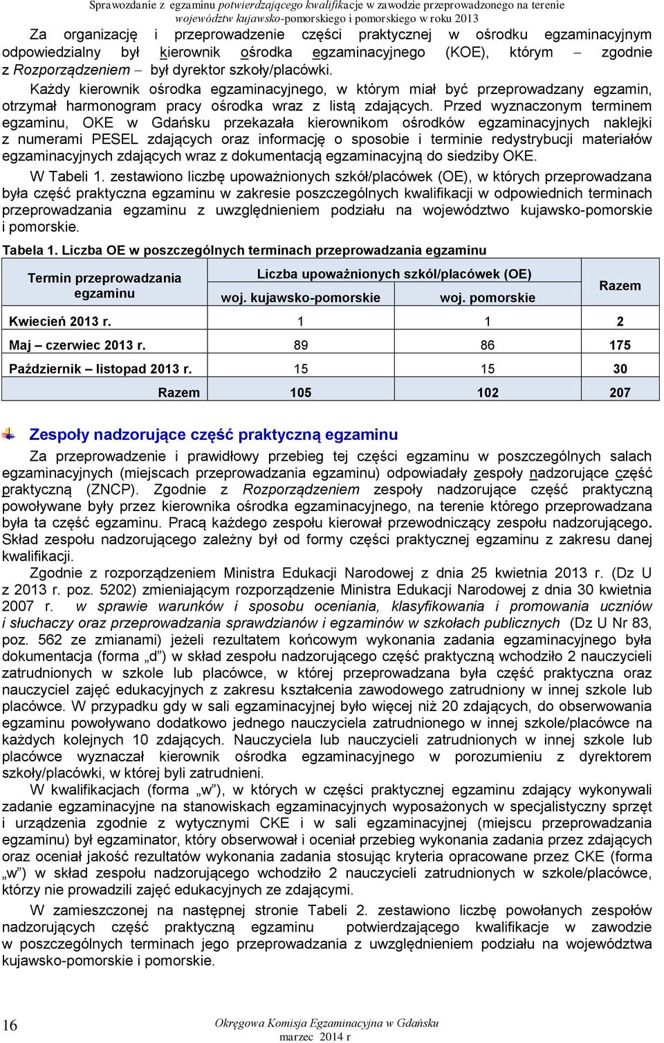 Przed wyznaczonym terminem egzaminu, OKE w Gdańsku przekazała kierownikom ośrodków egzaminacyjnych naklejki z numerami PESEL zdających oraz informację o sposobie i terminie redystrybucji materiałów