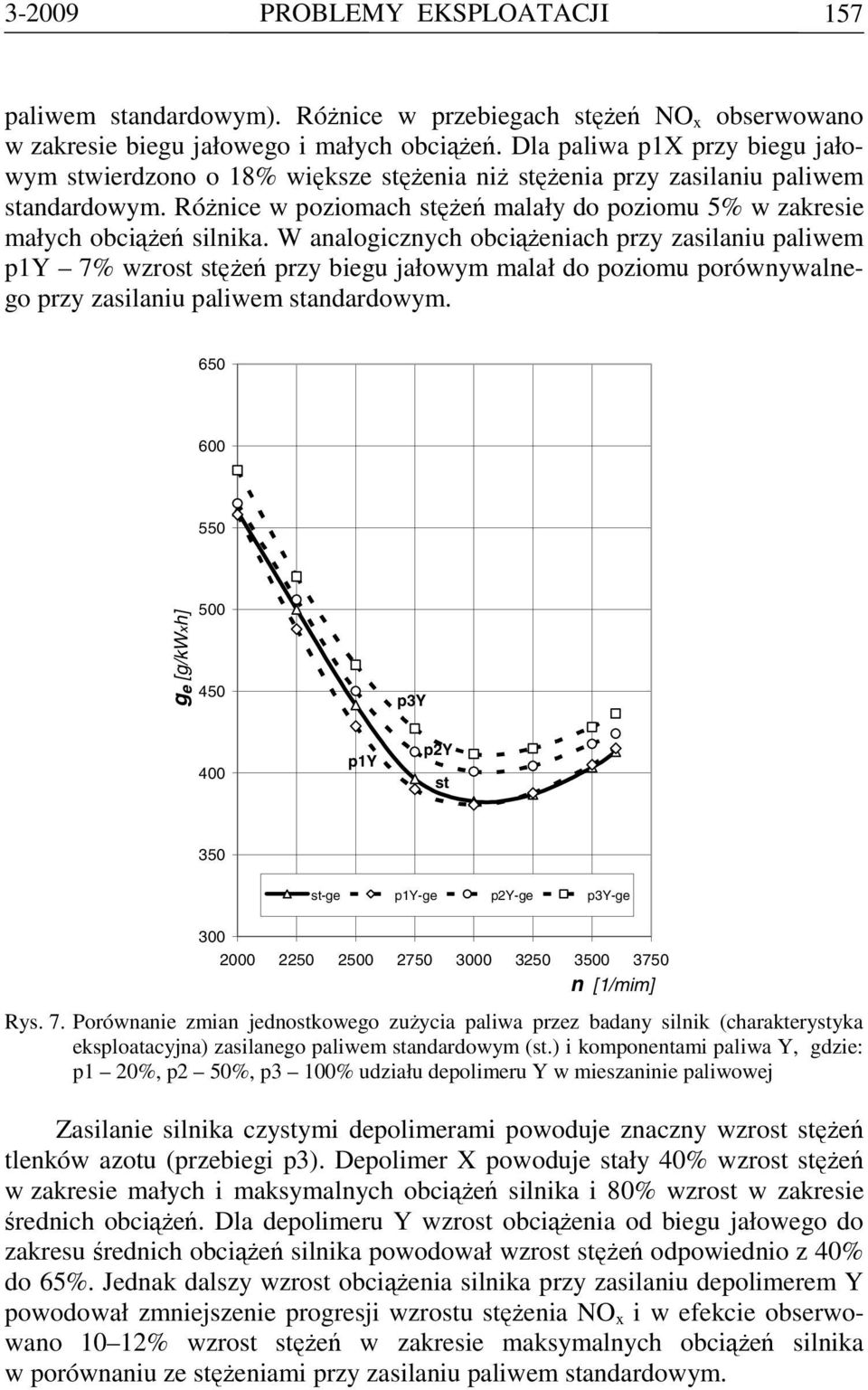 W analogicznych obciążeniach przy zasilaniu paliwem p1y 7% wzro ężeń przy biegu jałowym malał do poziomu porównywalnego przy zasilaniu paliwem andardowym.