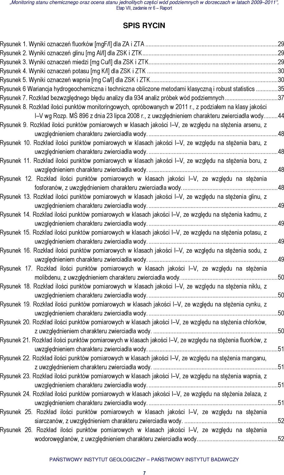 .. 30 Rysunek 6 Wariancja hydrogeochemiczna i techniczna obliczone metodami klasyczną i robust statistics... 35 Rysunek 7. Rozkład bezwzględnego błędu analizy dla 934 analiz próbek wód podziemnych.