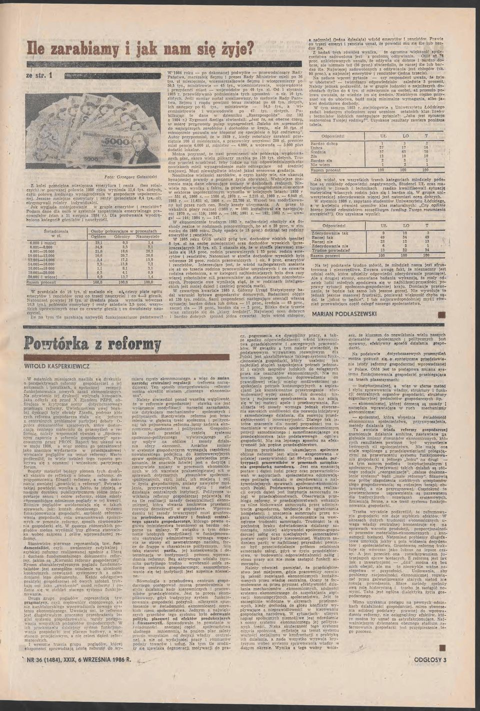 amar stał realany, t sefe Rady Pamta, Sejmu rądu pnn tera arabać p 68 tys łtych, 54,5 tys a mnstre ch astępcy p 61 tys, Pułtych tys 47 p jede cemnstre (nr 192 te dane dennku Recpsplta" blkując 1984