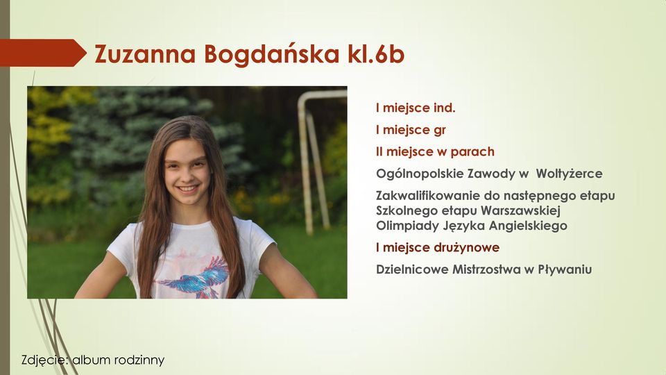Zakwalifikowanie do następnego etapu Szkolnego etapu Warszawskiej