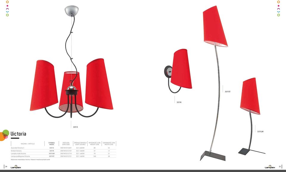 Victoria 337/LM 5907441015714 70 21 Lampa podłogowa Victoria 337/ST