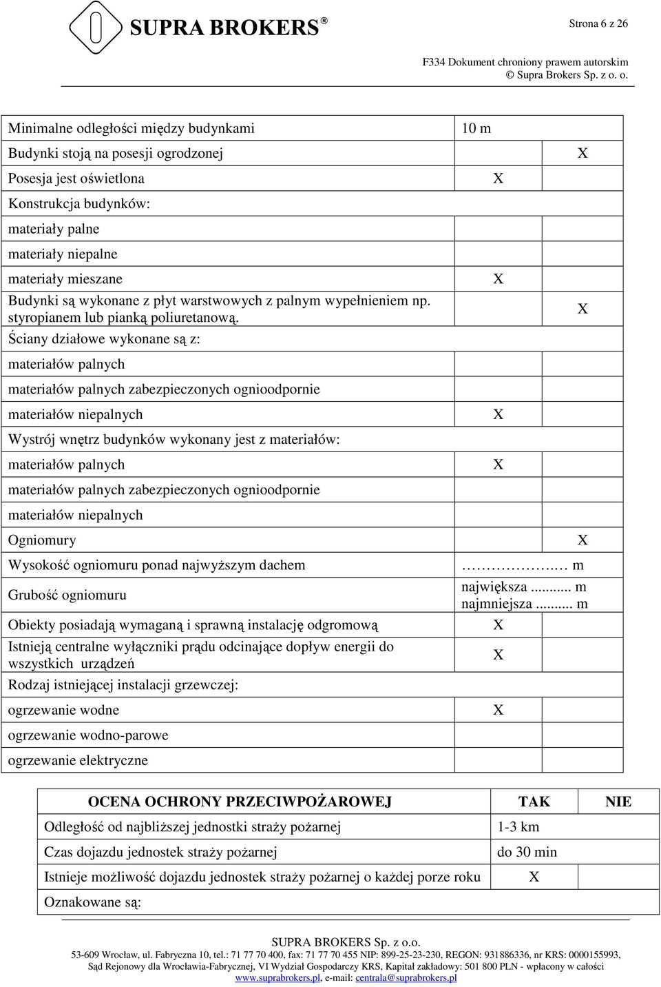 Ściany działowe wykonane są z: materiałów palnych materiałów palnych zabezpieczonych ognioodpornie materiałów niepalnych Wystrój wnętrz budynków wykonany jest z materiałów: materiałów palnych