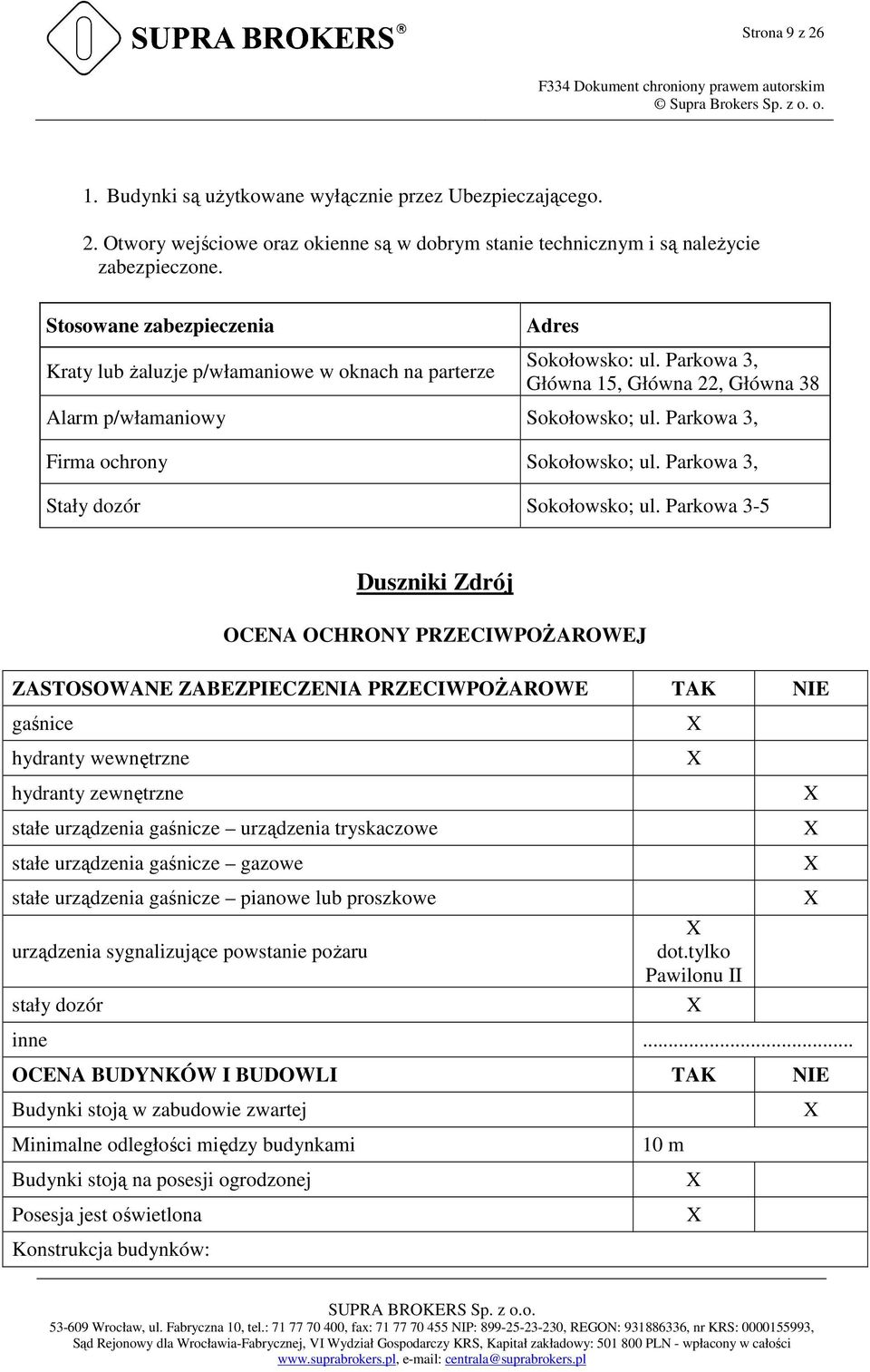 Parkowa 3, Firma ochrony Sokołowsko; ul. Parkowa 3, Stały dozór Sokołowsko; ul.