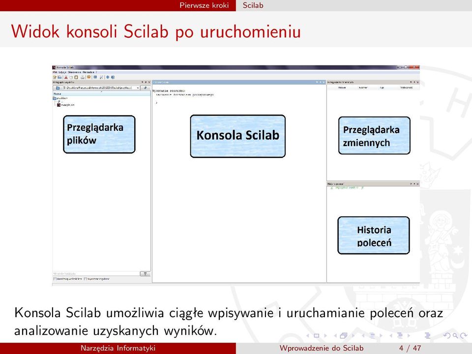 wpisywanie i uruchamianie poleceń oraz analizowanie