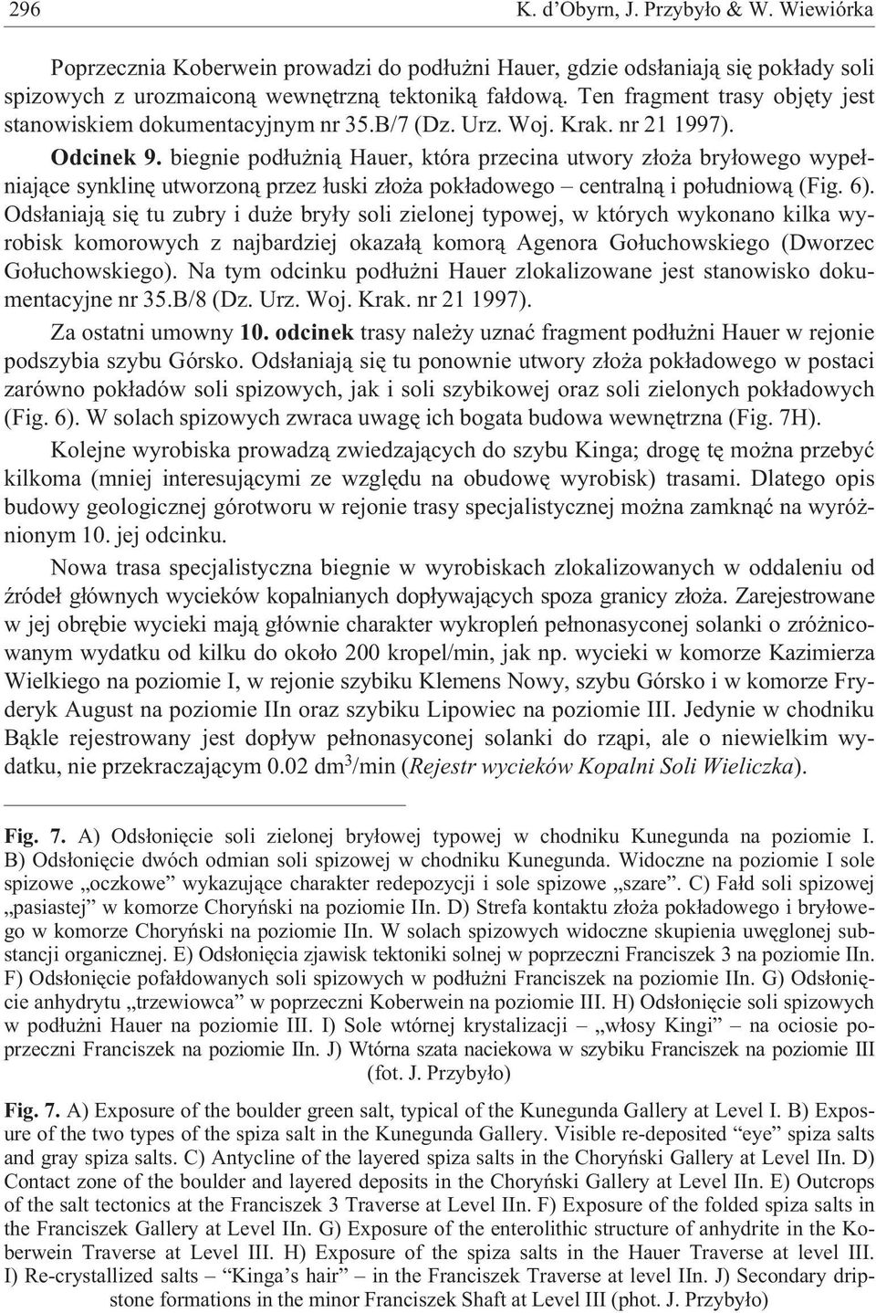 biegnie pod³u ni¹ Hauer, która przecina utwory z³o a bry³owego wype³niaj¹ce synklinê utworzon¹ przez ³uski z³o a pok³adowego centraln¹ i po³udniow¹ (Fig. 6).