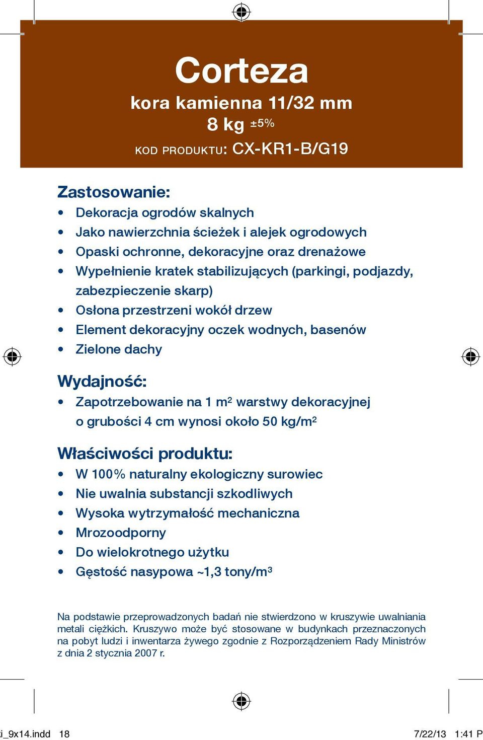 grubości 4 cm wynosi około 50 kg/m²