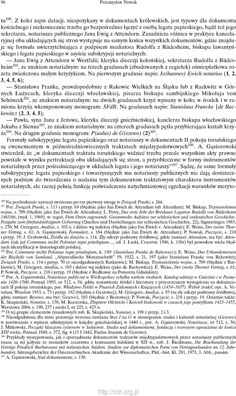 sekretarza, notariusza publicznego Jana Ewig z Attendorn.