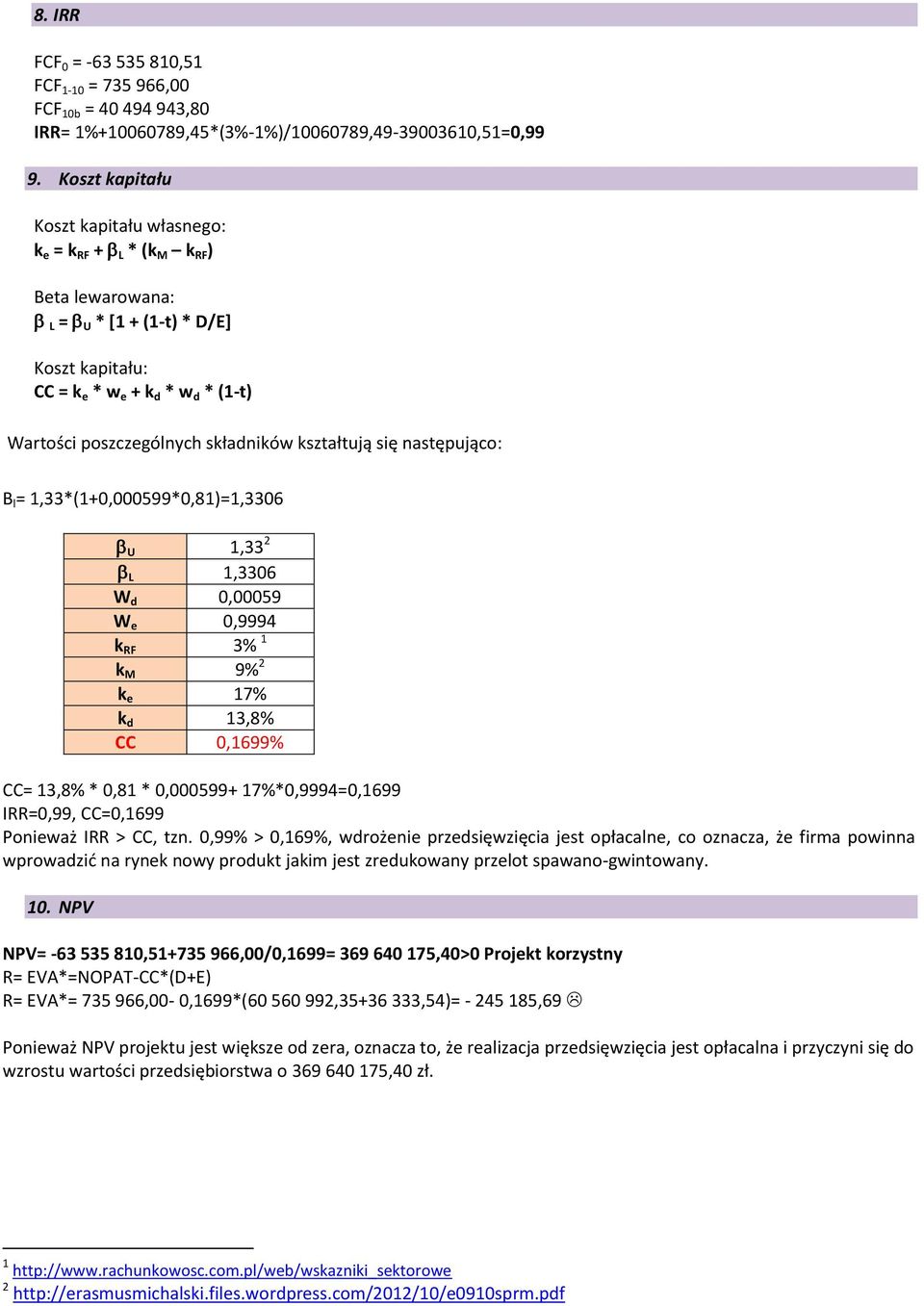 kształtują się następująco: B l = 1,33*(1+0,000599*0,81)=1,3306 U 1,33 2 L 1,3306 W d 0,00059 W e 0,9994 k RF 3% 1 k M 9% 2 k e 17% k d 13,8% CC 0,1699% CC= 13,8% * 0,81 * 0,000599+ 17%*0,9994=0,1699