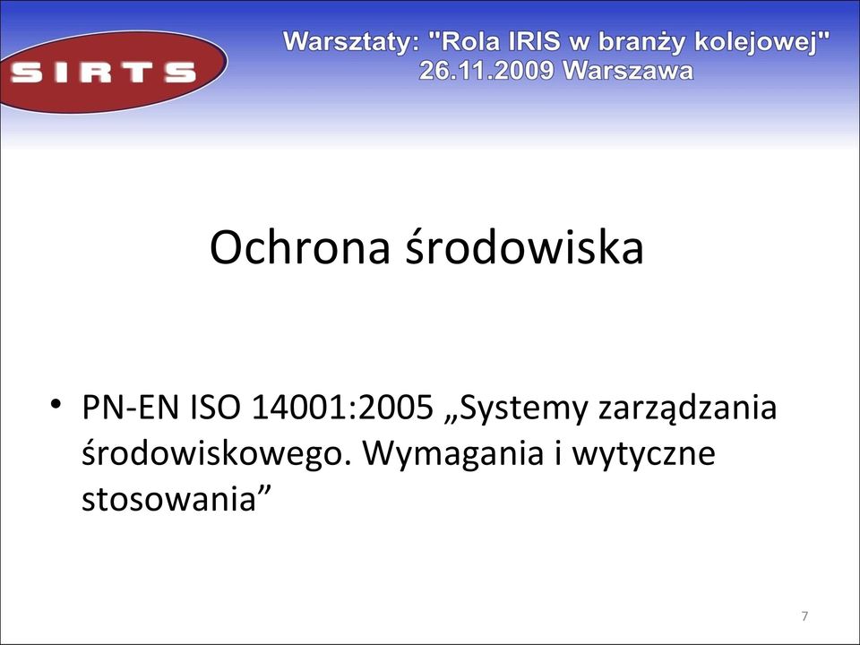 zarządzania środowiskowego.