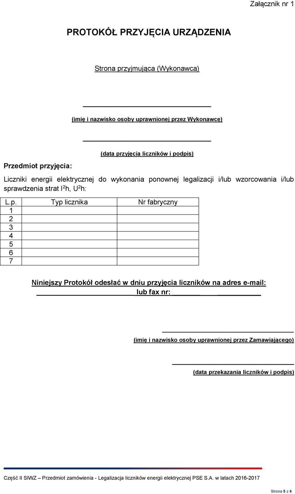 wzorcowania i/lub spr