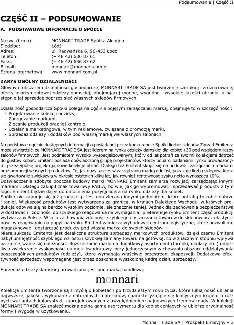 pl Strona internetowa: www.monnari.com.