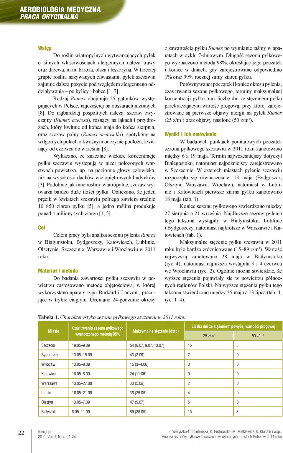 Rodzaj Rumex obejmuje 25 gatunków występujących w Polsce, najczęściej na obszarach nizinnych [8].