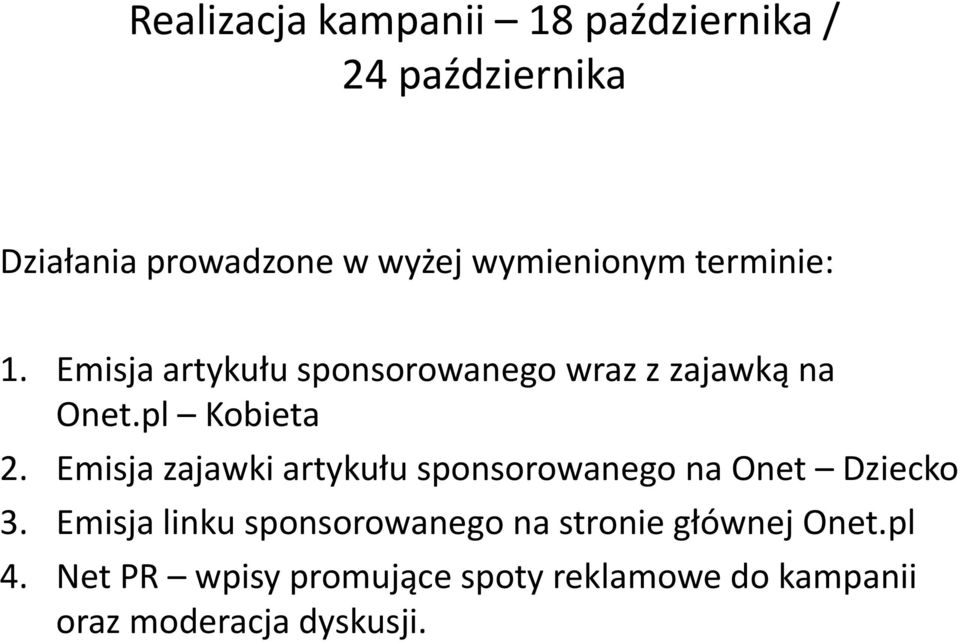 Emisja zajawki artykułu sponsorowanego na Onet Dziecko 3.