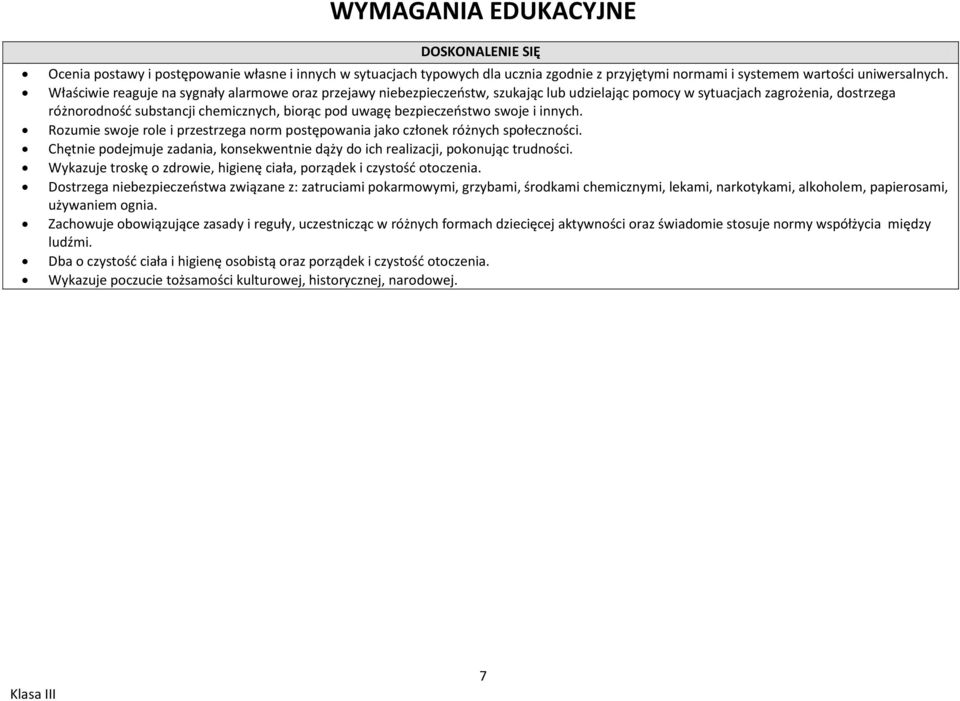 bezpieczeostwo swoje i innych. Rozumie swoje role i przestrzega norm postępowania jako członek różnych społeczności.