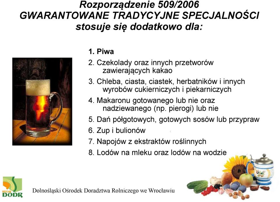 Chleba, ciasta, ciastek, herbatników i innych wyrobów cukierniczych i piekarniczych 4.