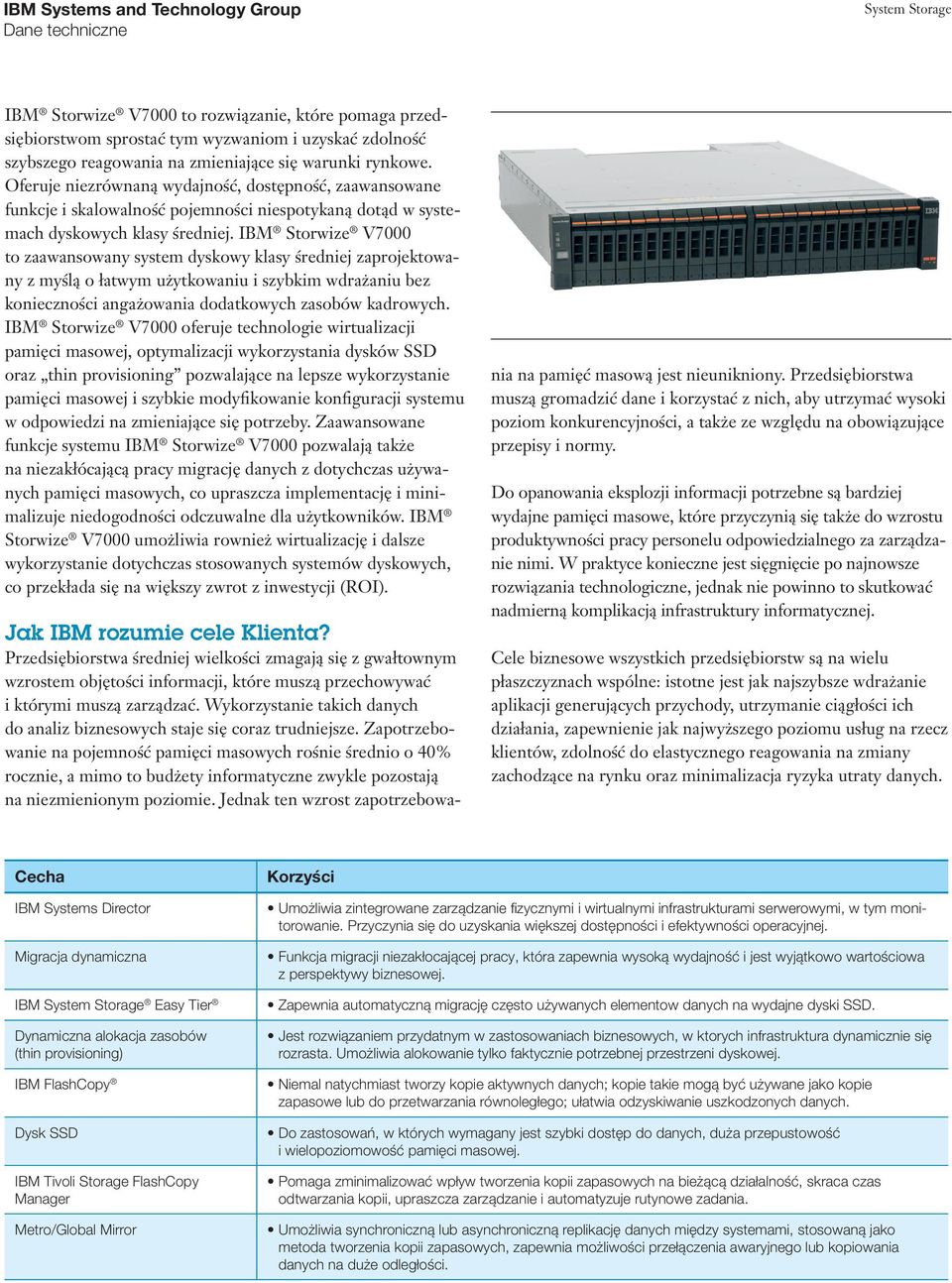 IBM Storwize V7000 to zaawansowany system dyskowy klasy średniej zaprojektowany z myślą o łatwym użytkowaniu i szybkim wdrażaniu bez konieczności angażowania dodatkowych zasobów kadrowych.