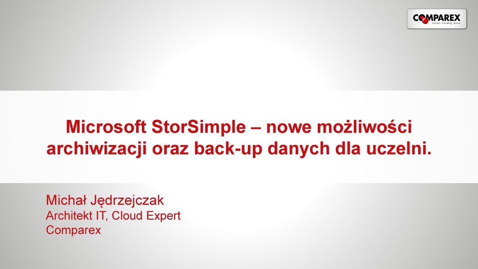 back-up danych dla uczelni.