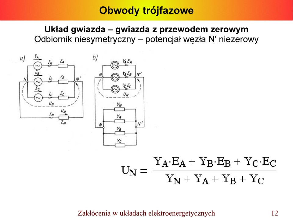 potencjał węzła N' niezerowy