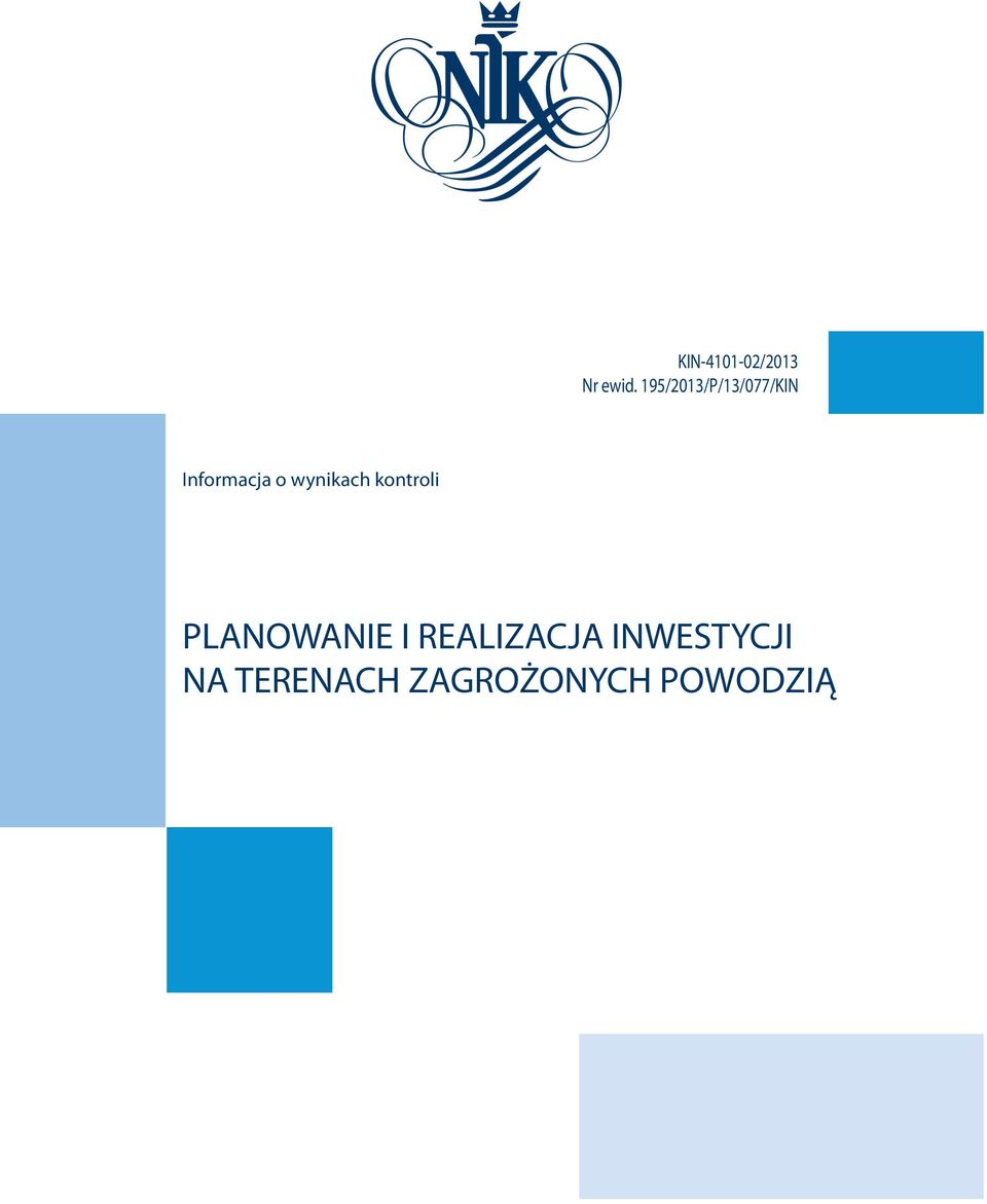 wynikach kontroli PLANOWANIE I