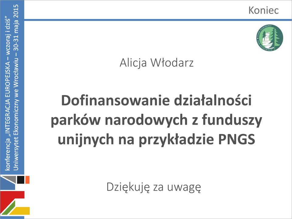 parków narodowych z funduszy