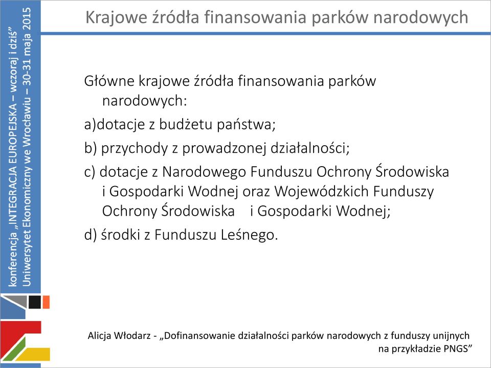 działalności; c) dotacje z Narodowego Funduszu Ochrony Środowiska i Gospodarki