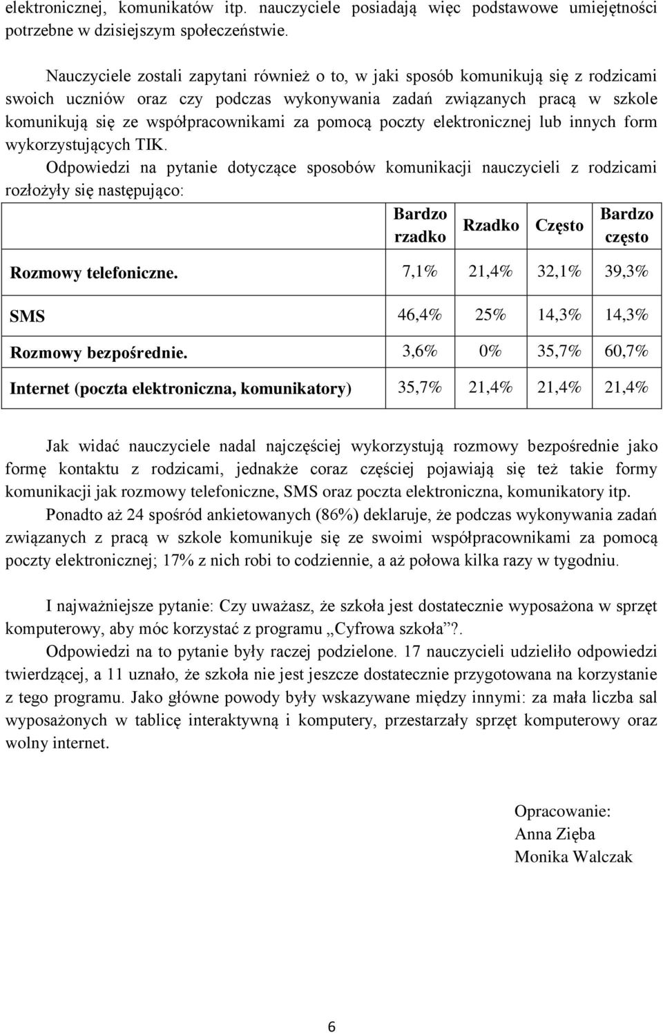 pomocą poczty elektronicznej lub innych form wykorzystujących TIK.