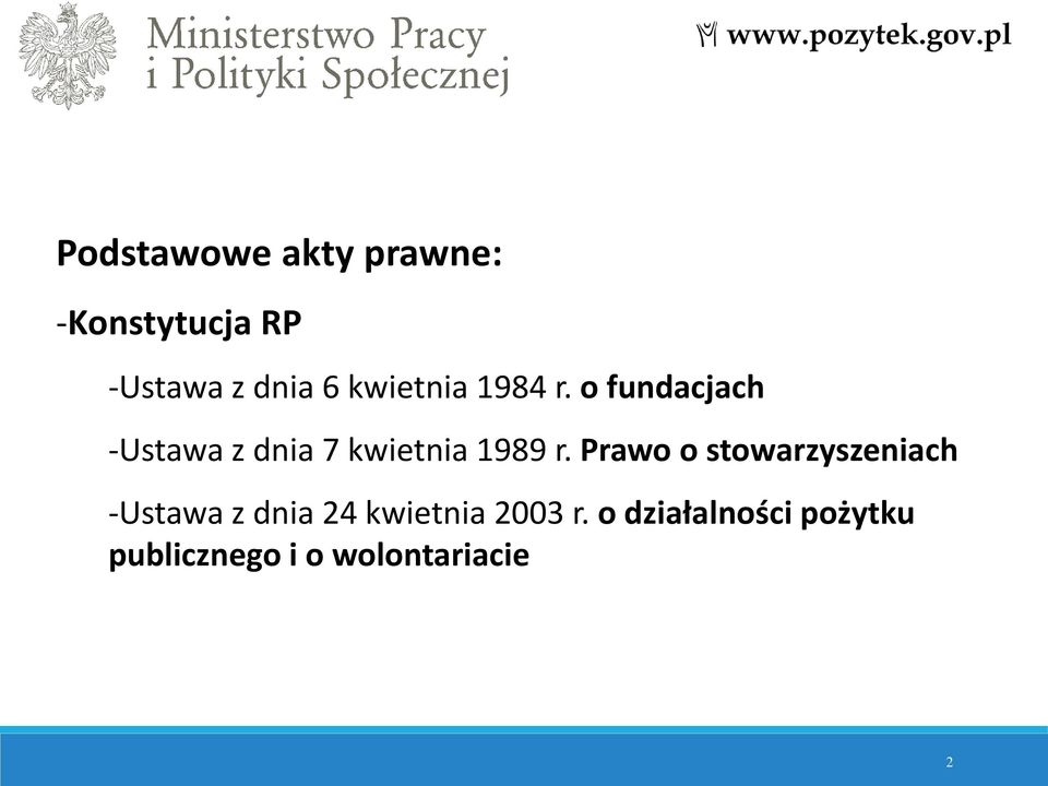 o fundacjach -Ustawa z dnia 7 kwietnia 1989 r.