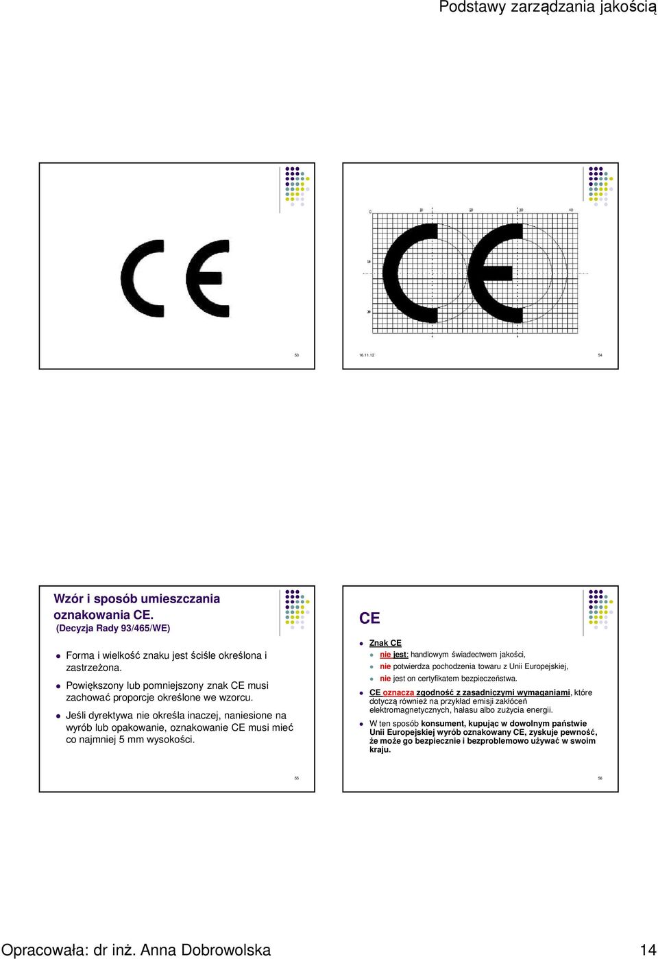 Jeśli dyrektywa nie określa inaczej, naniesione na wyrób lub opakowanie, oznakowanie CE musi mieć co najmniej 5 mm wysokości.