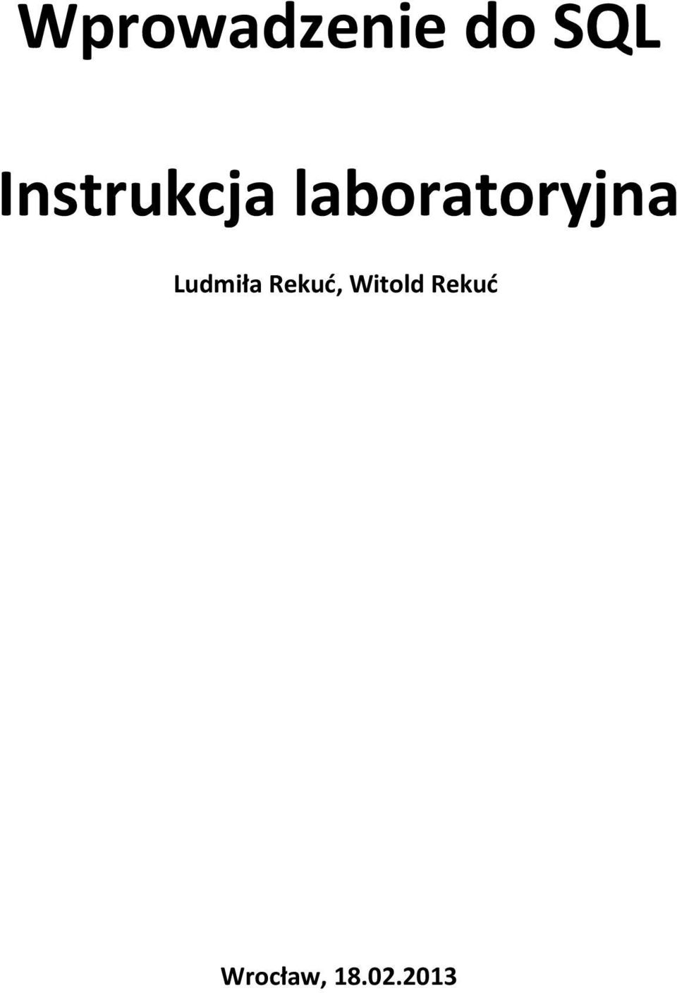 laboratoryjna Ludmiła