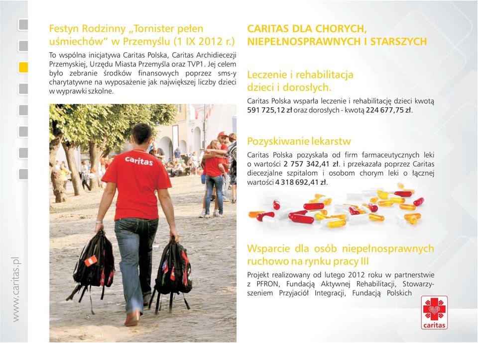 CARITAS DLA CHORYCH, NIEPEŁNOSPRAWNYCH I STARSZYCH Leczenie i rehabilitacja dzieci i dorosłych.