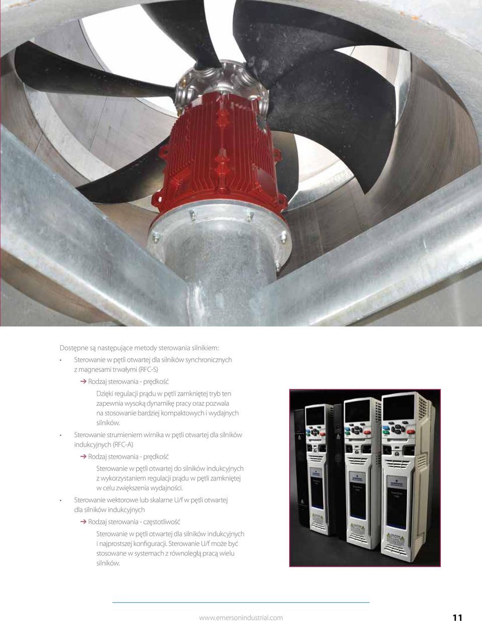 Sterowanie strumieniem wirnika w pętli otwartej dla silników indukcyjnych (RFC-A) Rodzaj sterowania - prędkość Sterowanie w pętli otwartej do silników indukcyjnych z wykorzystaniem regulacji prądu w
