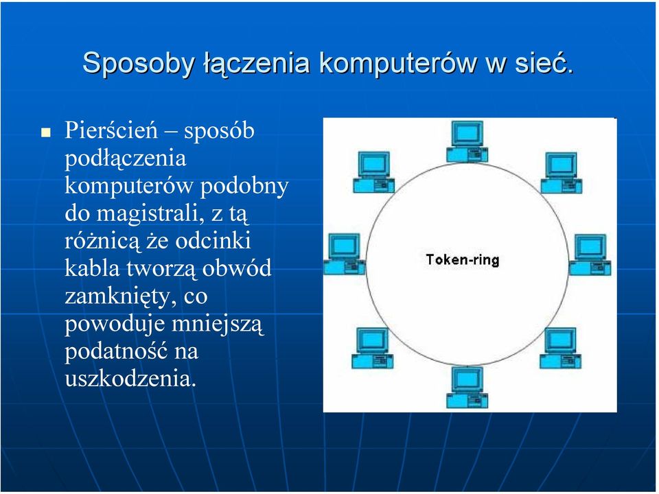 do magistrali, z tą różnicą że odcinki kabla