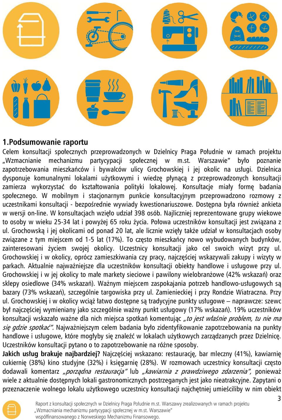 Dzielnica dysponuje komunalnymi lokalami użytkowymi i wiedzę płynącą z przeprowadzonych konsultacji zamierza wykorzystać do kształtowania polityki lokalowej.