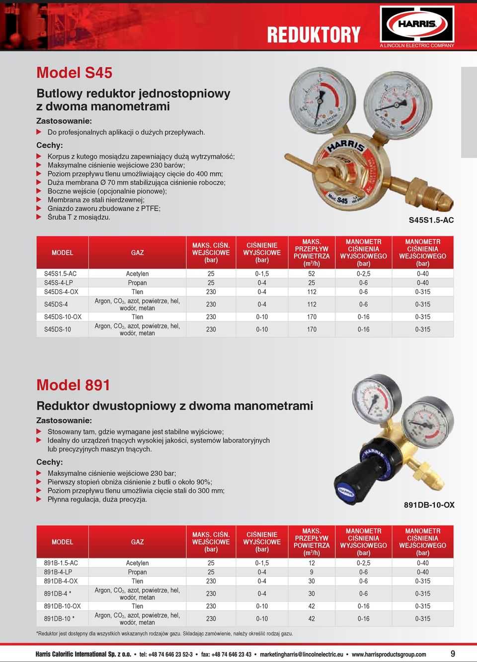 robocze; Boczne wejście (opcjonalnie pionowe); Membrana ze stali nierdzewnej; Gniazdo zaworu zbudowane z PTFE; Śruba T z mosiądzu. S45S1.5-AC CIŚNIENIE WYJŚCIOWE MAKS.