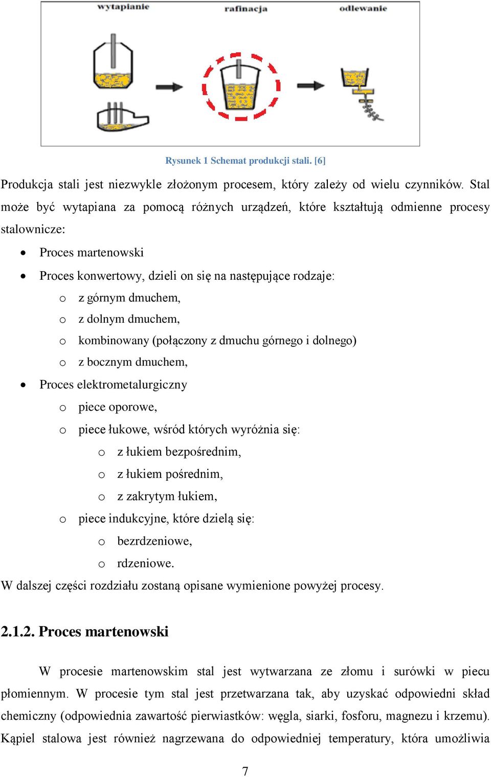 dolnym dmuchem, o kombinowany (połączony z dmuchu górnego i dolnego) o z bocznym dmuchem, Proces elektrometalurgiczny o piece oporowe, o piece łukowe, wśród których wyróżnia się: o z łukiem