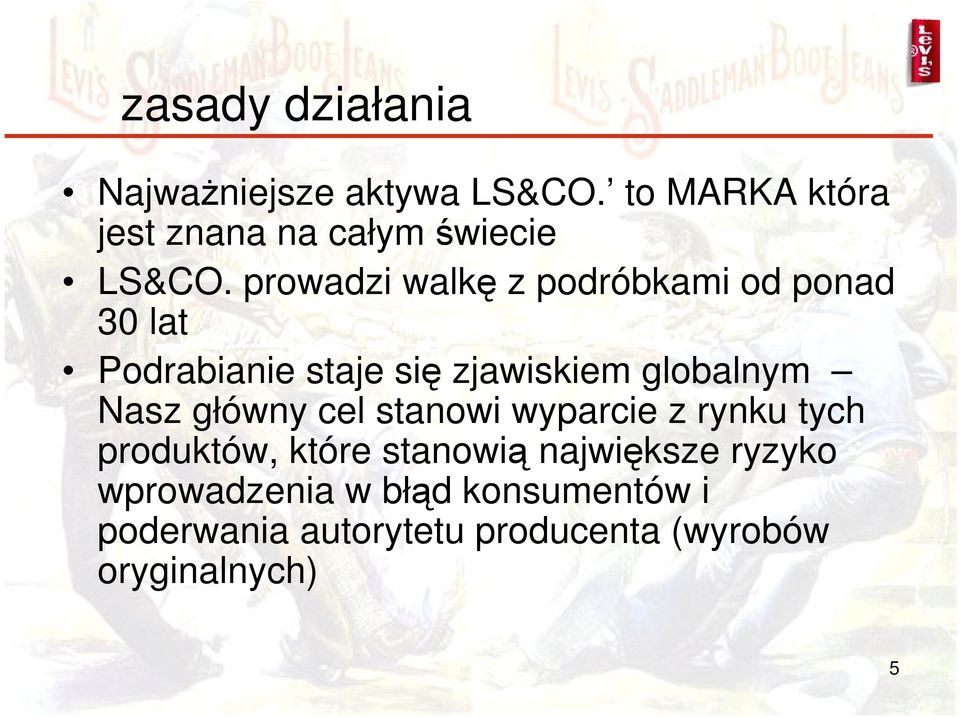 prowadzi walkę z podróbkami od ponad 30 lat Podrabianie staje się zjawiskiem globalnym