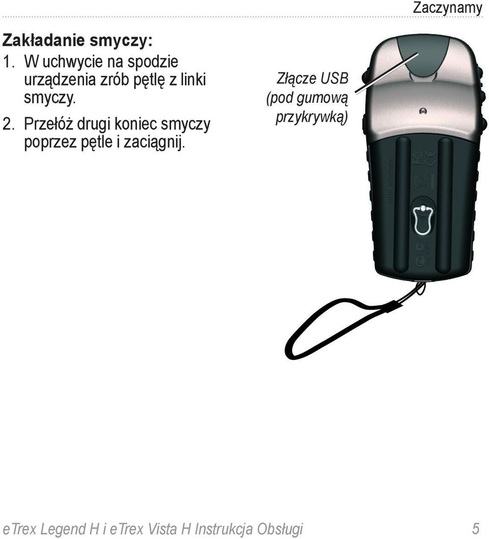 2. Przełóż drugi koniec smyczy poprzez pętle i zaciągnij.