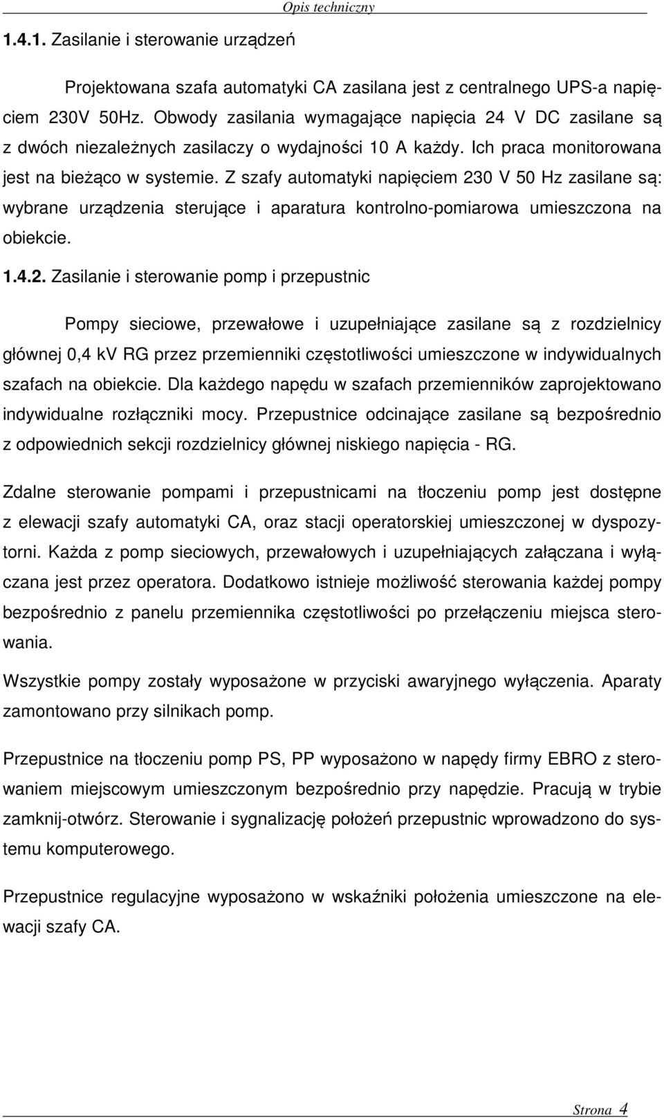 Z szafy automatyki napięciem 23