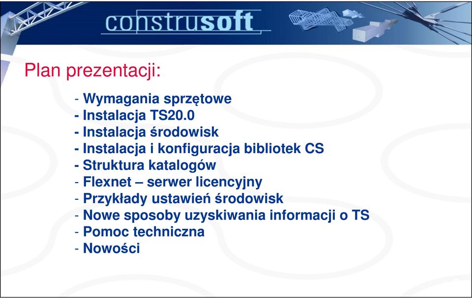 Struktura katalogów - Flexnet serwer licencyjny - Przykłady ustawień