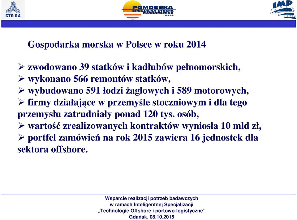 przemyśle stoczniowym i dla tego przemysłu zatrudniały ponad 120 tys.