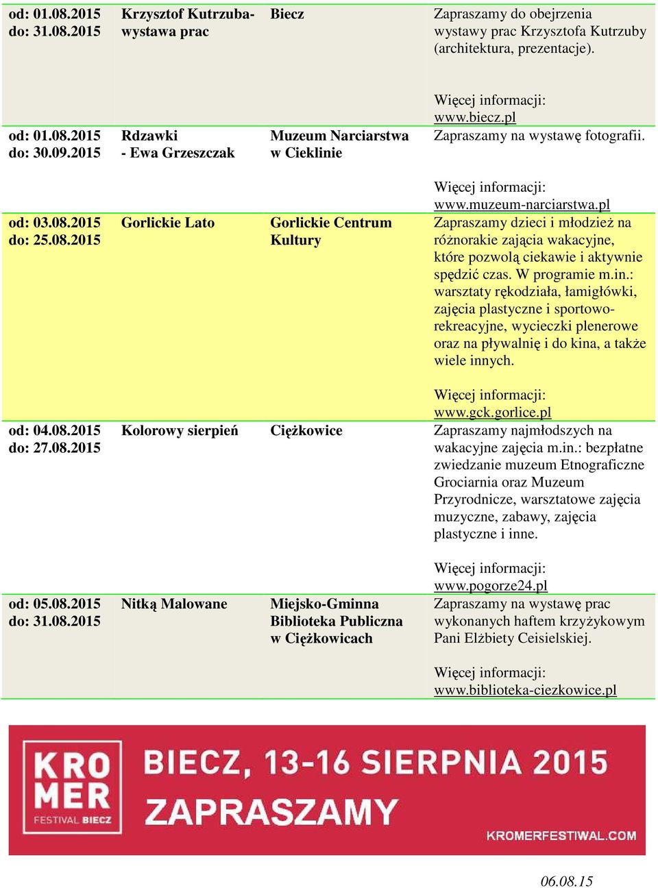 muzeum-narciarstwa.pl Zapraszamy dzieci i młodzież na różnorakie zającia wakacyjne, które pozwolą ciekawie i aktywnie spędzić czas. W programie m.in.