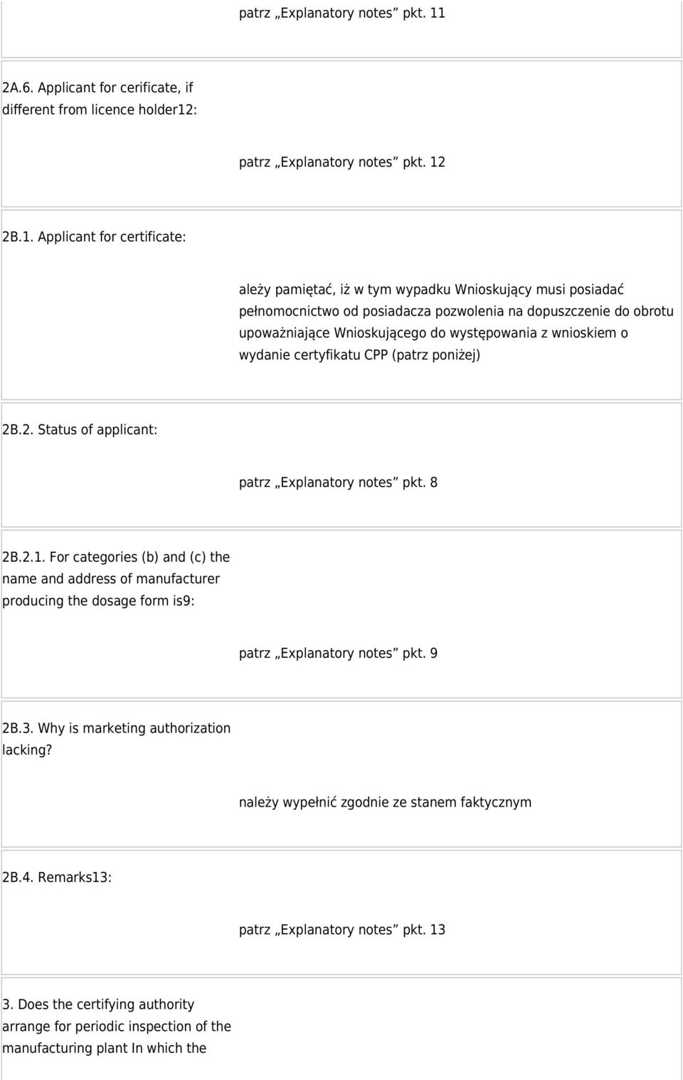 : patrz Explanatory notes pkt. 12