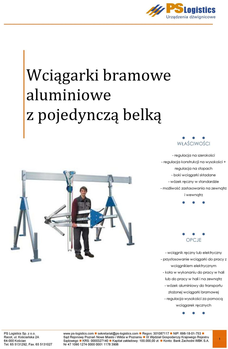 elektryczny - przystosowanie wciągarki do pracy z wciągnikiem elektrycznym - koła w wykoniu do pracy w hali lub do pracy w