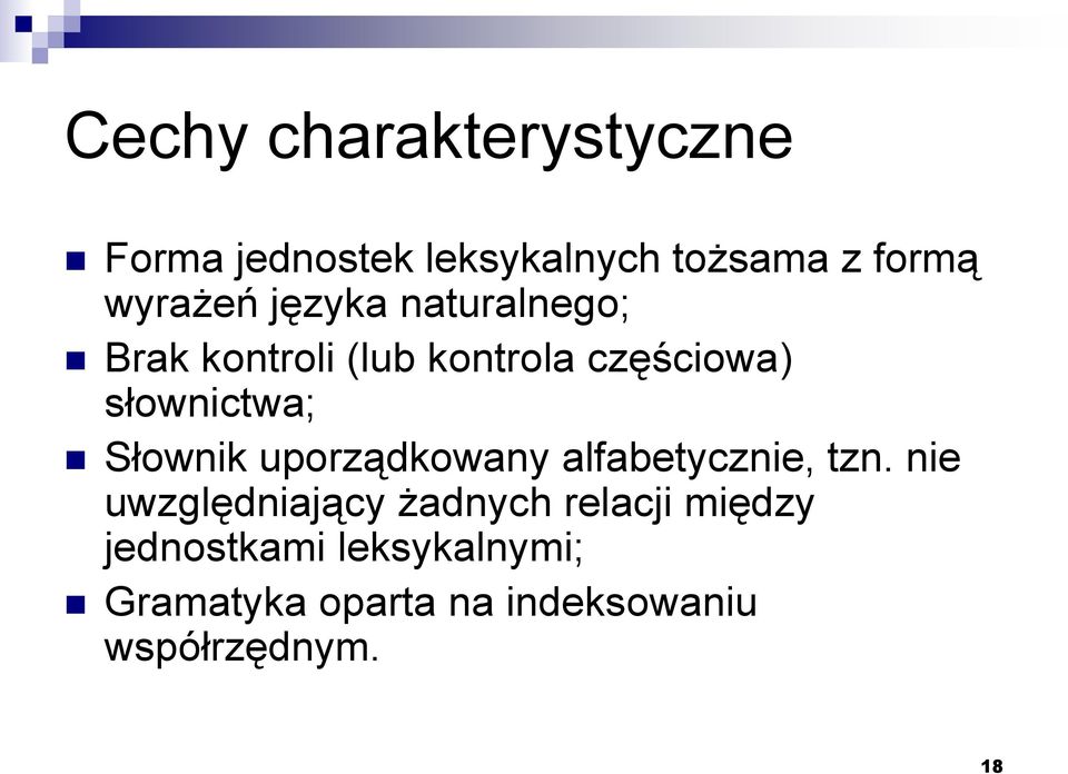 Słownik uporządkowany alfabetycznie, tzn.