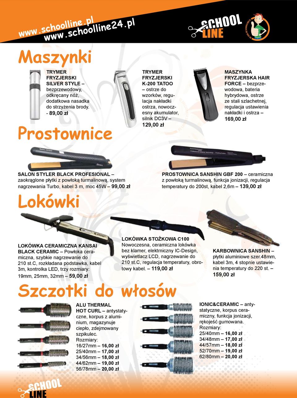 hybrydowa, ostrze ze stali szlachetnej, regulacja ustawienia nakładki i ostrza 169,00 zł SALON STYLER BLACK PROFESIONAL zaokrąglone płytki z powłoką turmalinową, system nagrzewania Turbo, kabel 3 m,