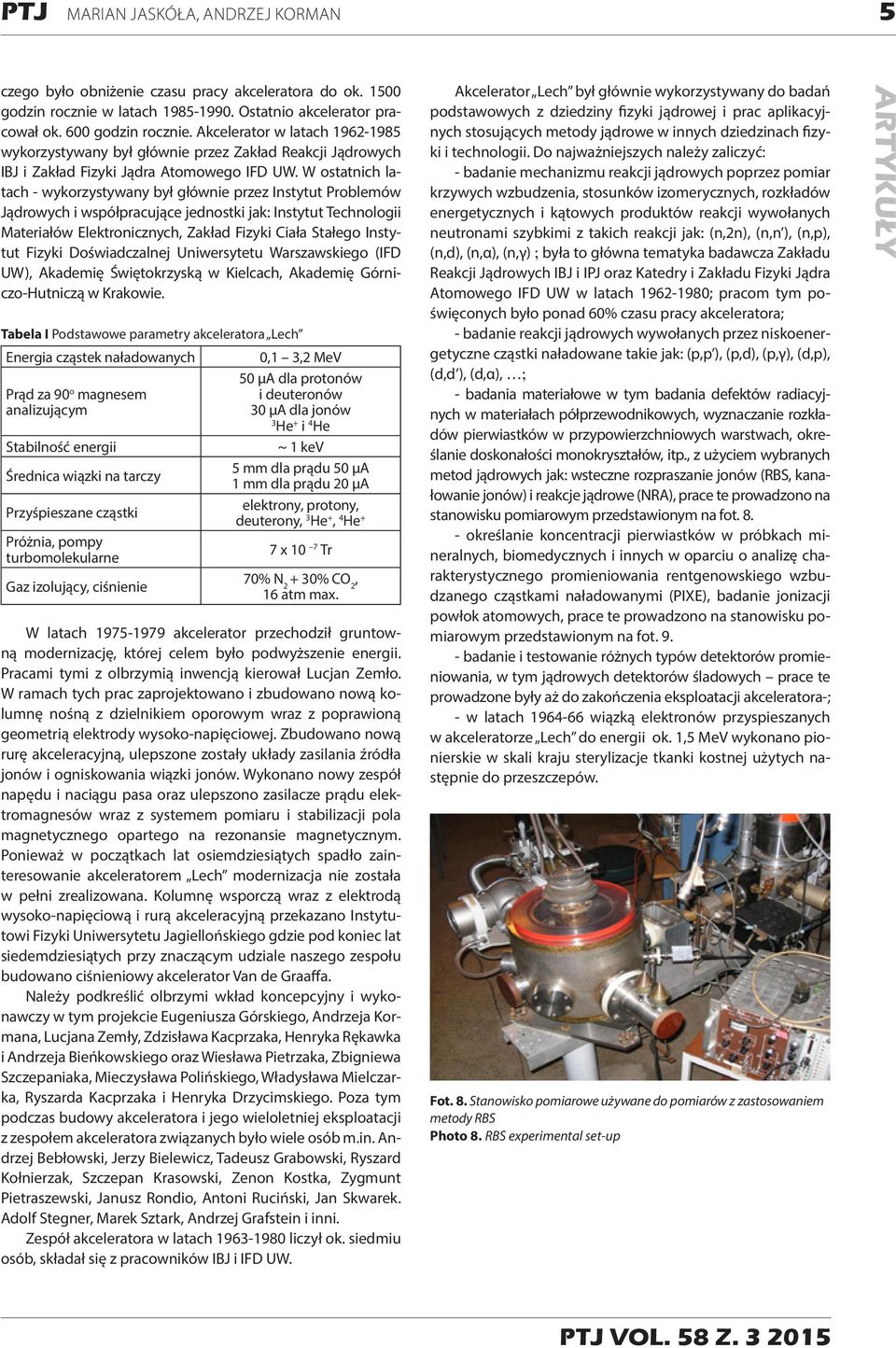 W ostatnich latach - wykorzystywany był głównie przez Instytut Problemów Jądrowych i współpracujące jednostki jak: Instytut Technologii Materiałów Elektronicznych, Zakład Fizyki Ciała Stałego
