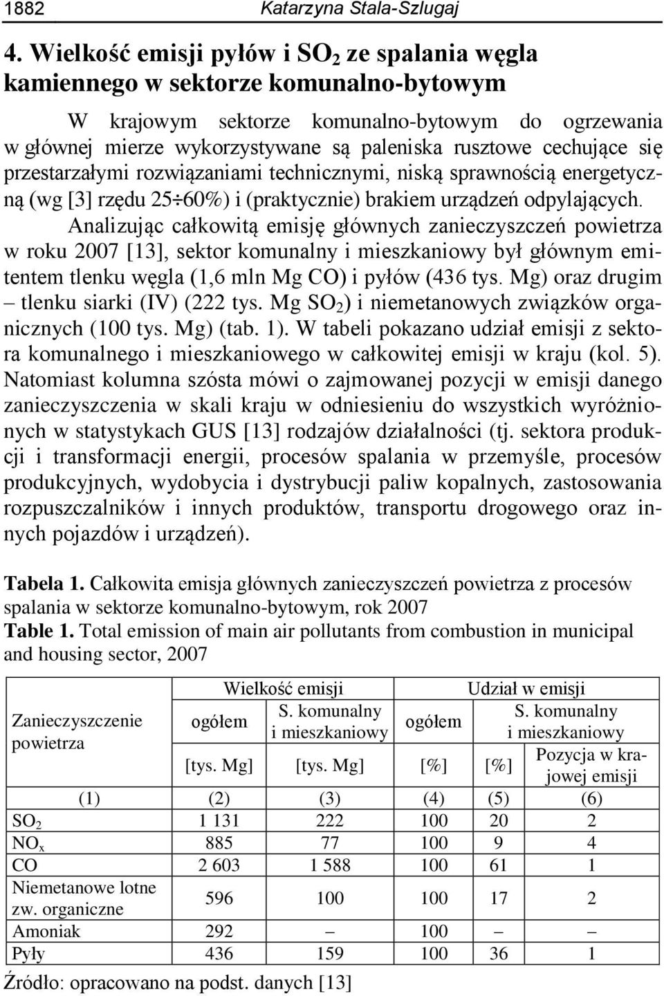 cechujące się przestarzałymi rozwiązaniami technicznymi, niską sprawnością energetyczną (wg [3] rzędu 25 60%) i (praktycznie) brakiem urządzeń odpylających.